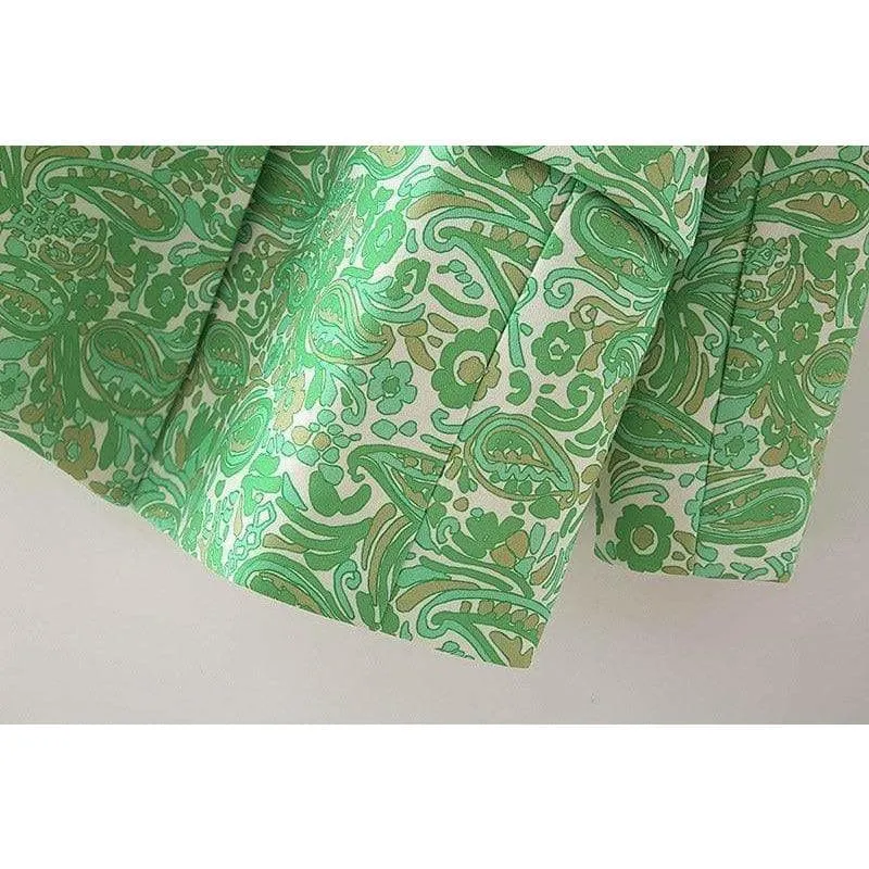 SINGLE BUTTON PAISLEY COAT