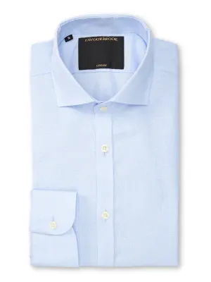 Sky Blue Bridford Linen Cutaway Collar Shirt