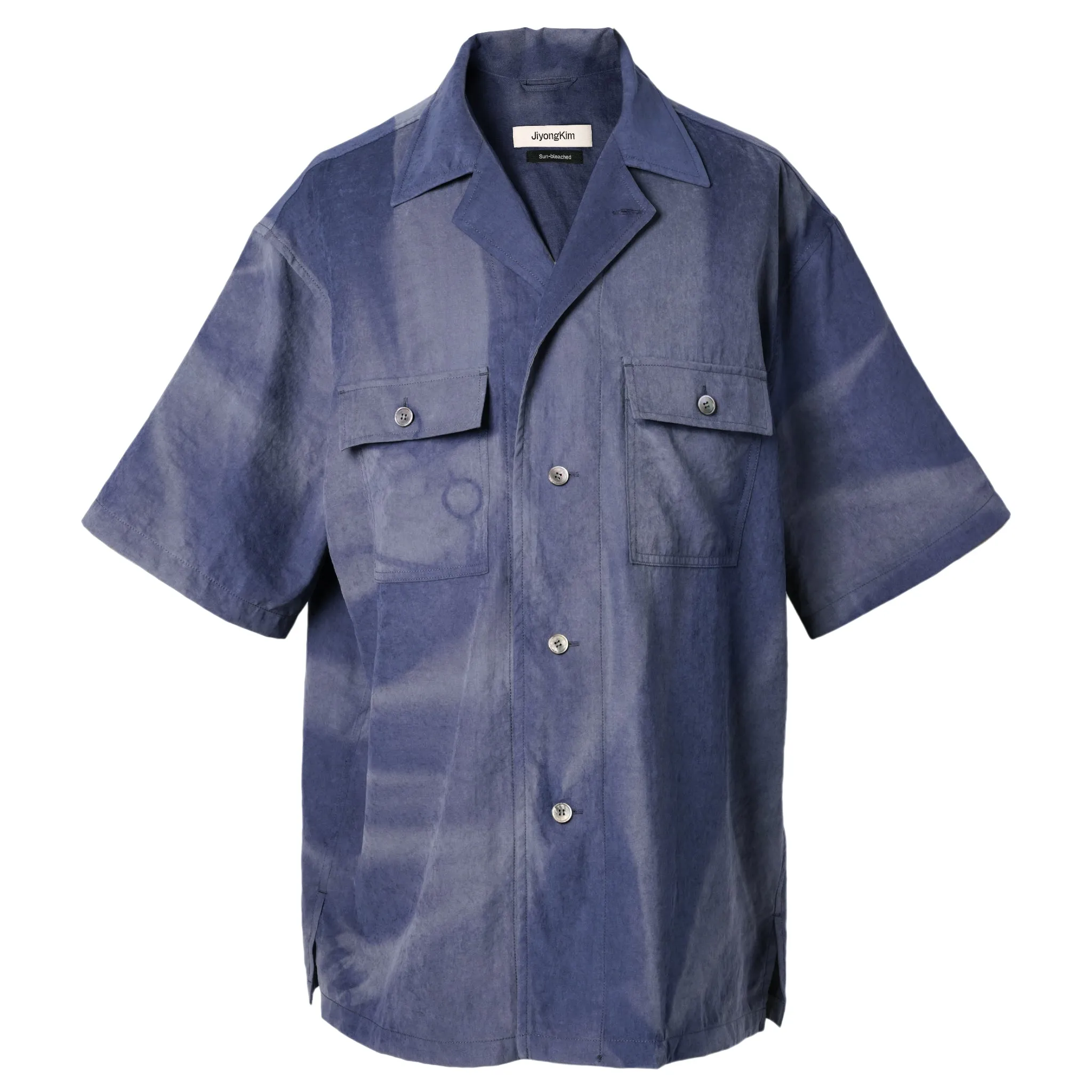SUN-BLEACHED TAILORED COLLAR SHIRT / NAVY