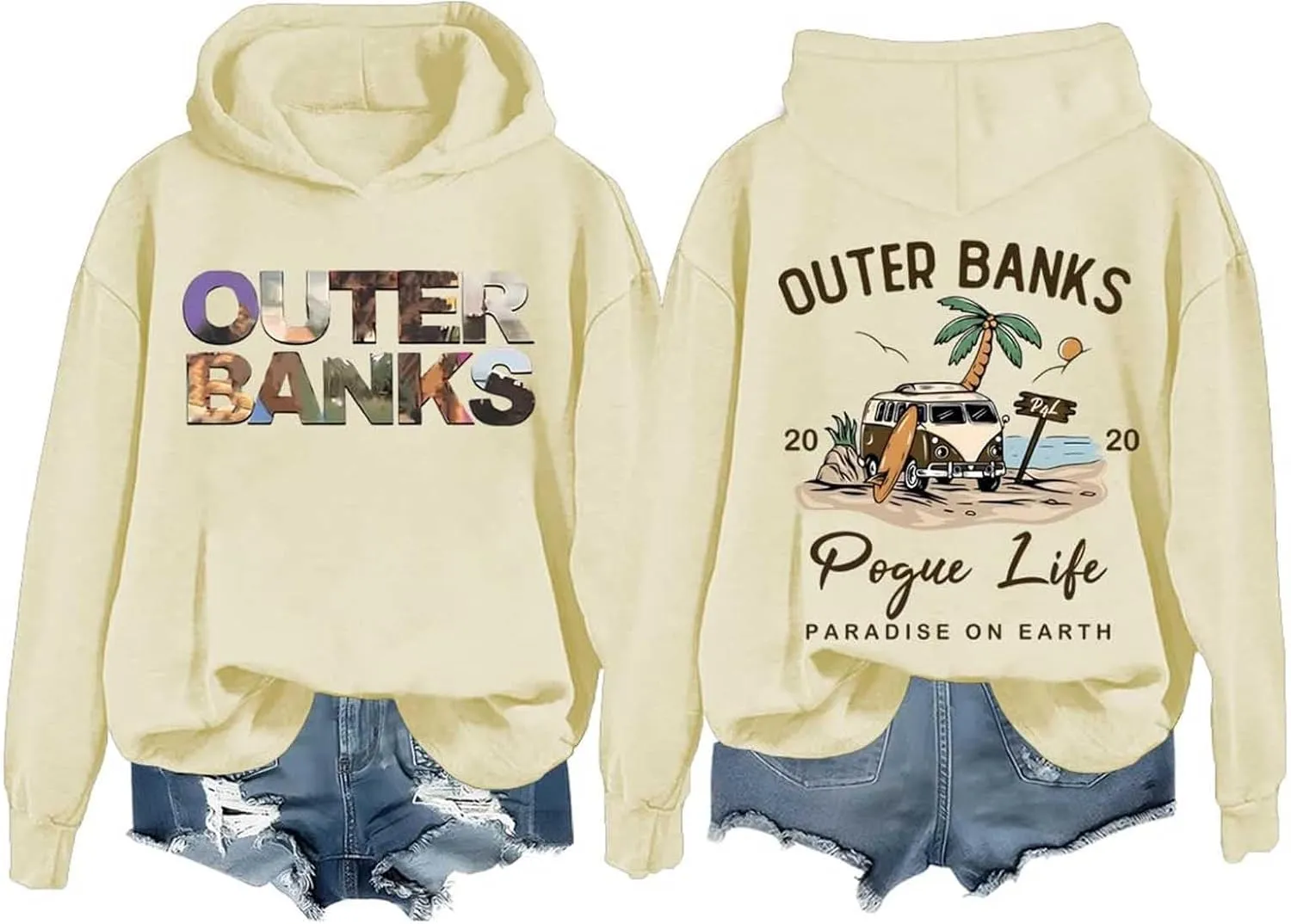 Sweatshirt for Women Life Funny Letter Graphic Print Long Sleeve Casual Pullover Casual Loose Preppy Hoodies Hooded