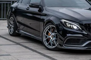 TAKD Carbon V1 Side Skirts for Mercedes C-Class C63(S) W205 Carbon Fiber