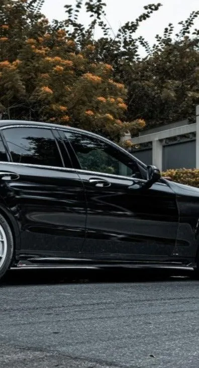 TAKD Carbon V1 Side Skirts for Mercedes C-Class C63(S) W205 Carbon Fiber
