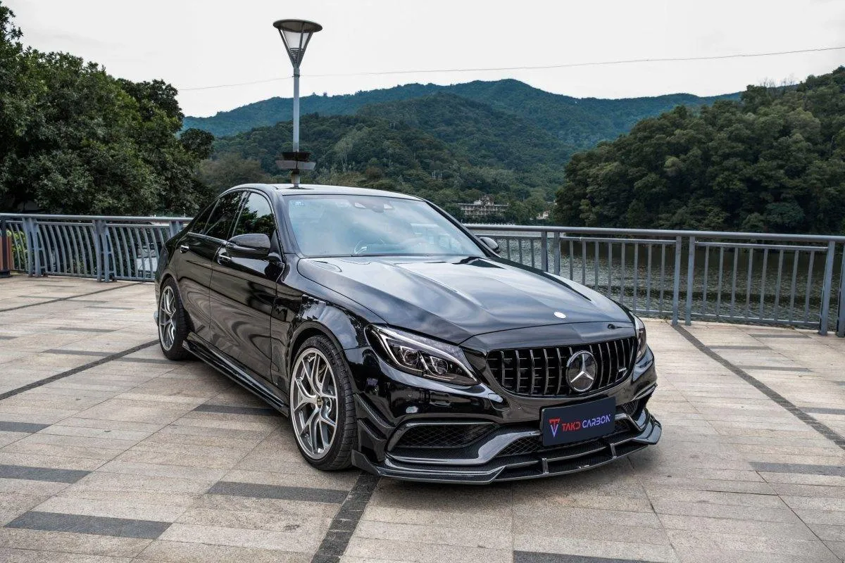 TAKD Carbon V1 Side Skirts for Mercedes C-Class C63(S) W205 Carbon Fiber