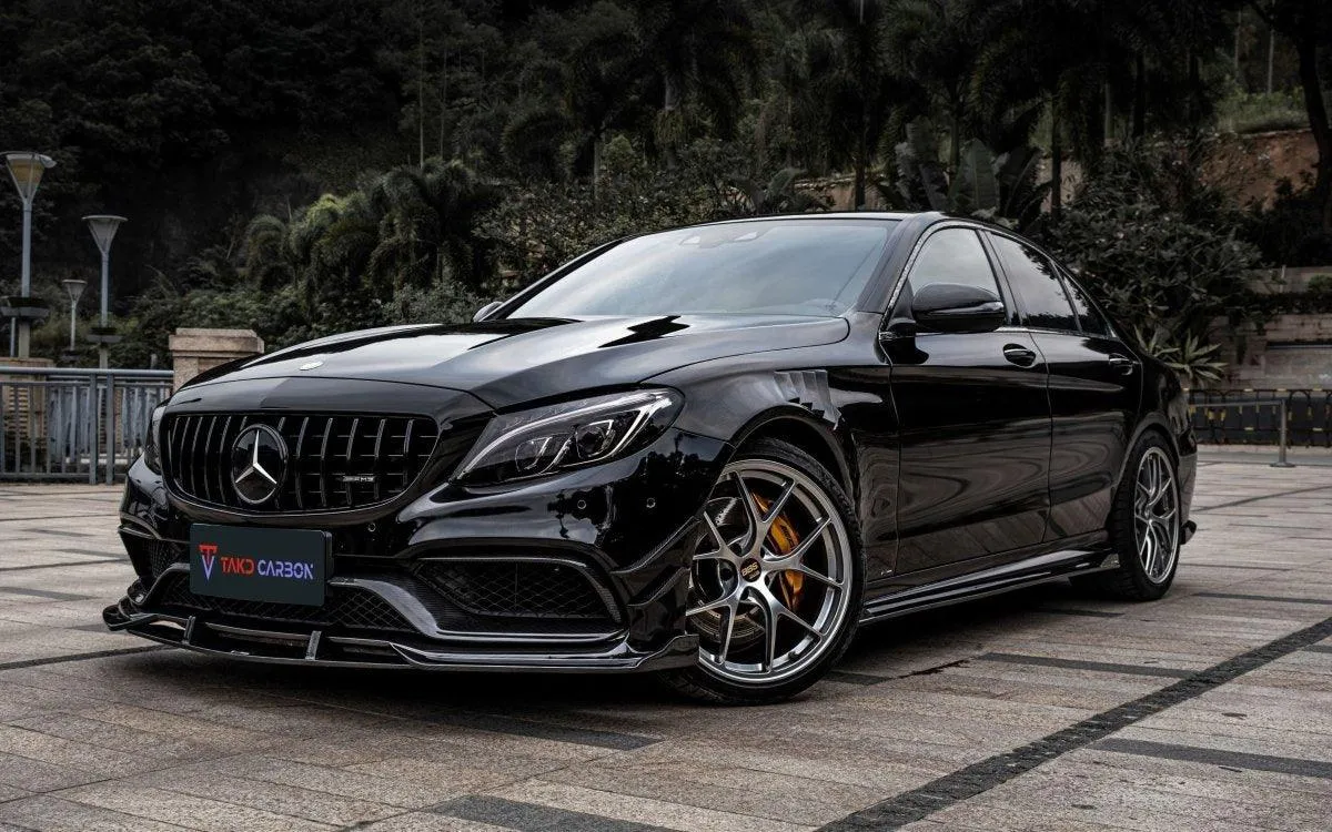 TAKD Carbon V1 Side Skirts for Mercedes C-Class C63(S) W205 Carbon Fiber