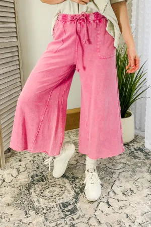 Terry Wide Leg Pants