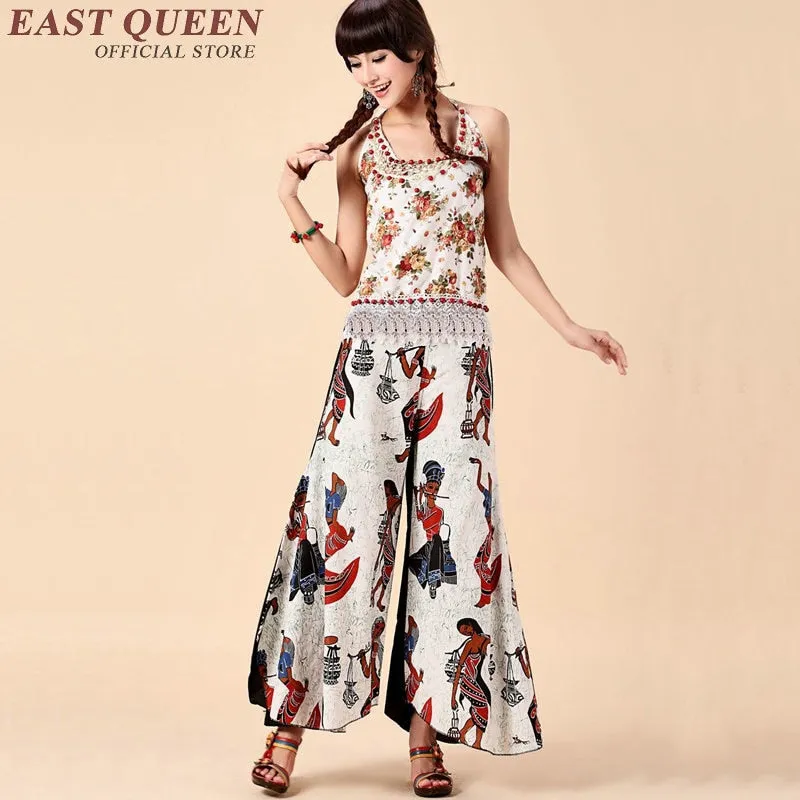 Traditional Boho Wide Leg Pants