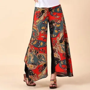 Traditional Boho Wide Leg Pants