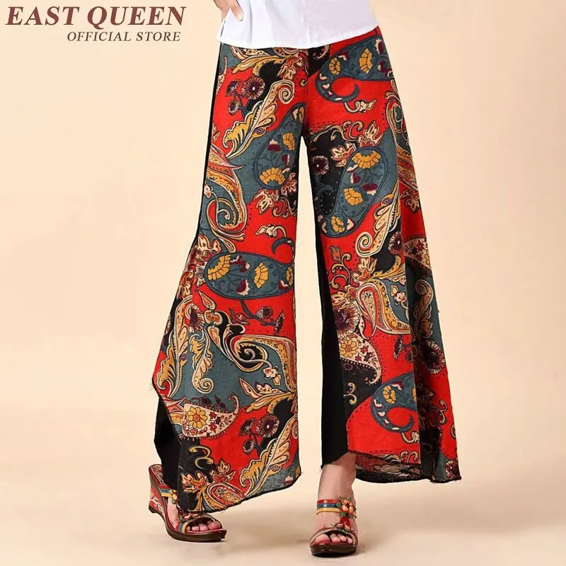 Traditional Boho Wide Leg Pants
