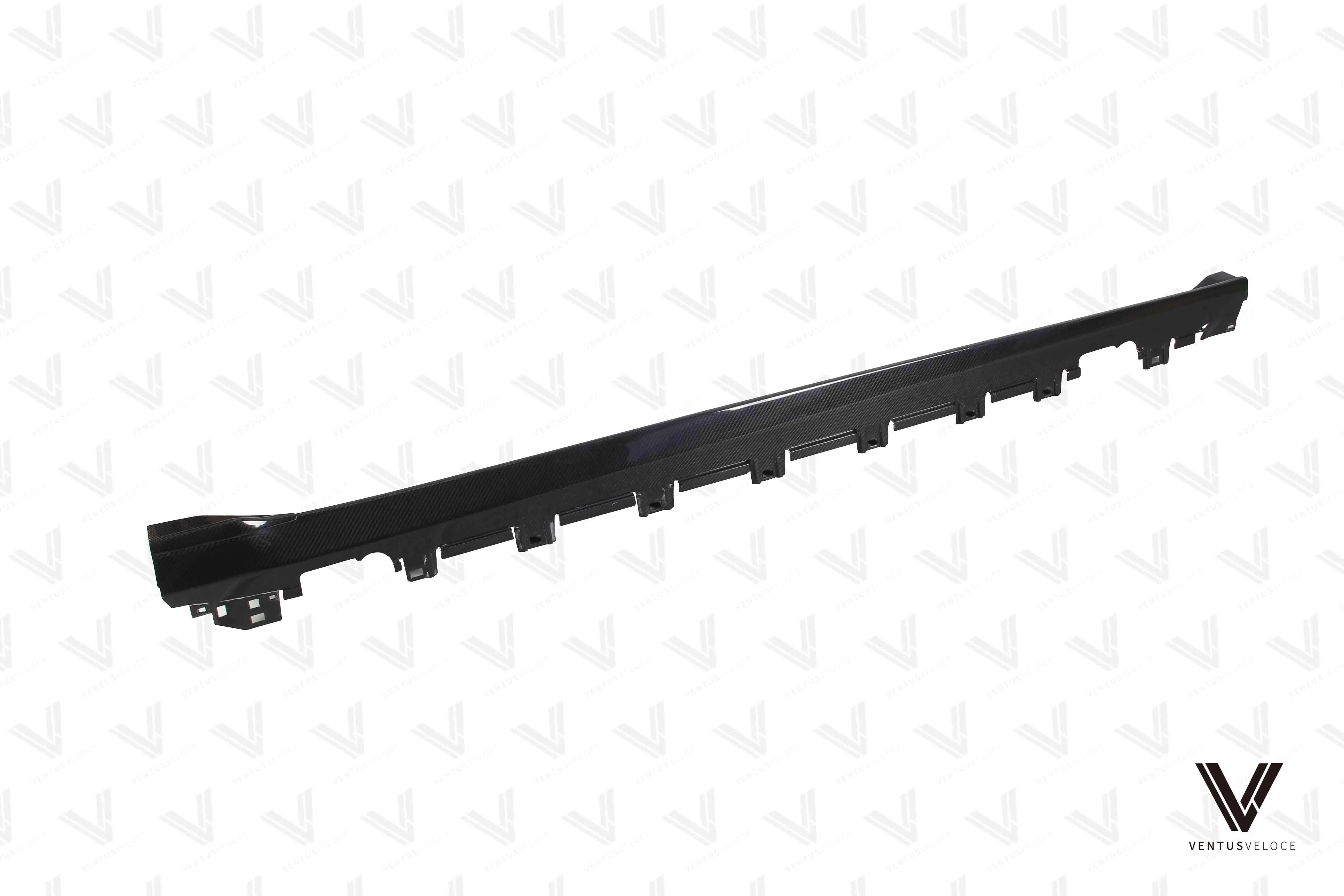 Ventus Veloce Side Skirts for Porsche Taycan & Cross Turismo Pre-preg Carbon Fiber