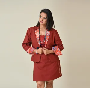Warm Brick Shirt Jacket