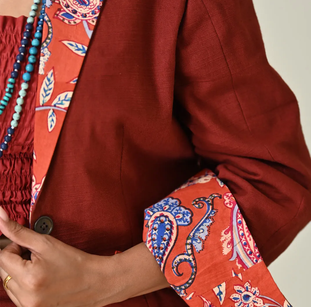 Warm Brick Shirt Jacket