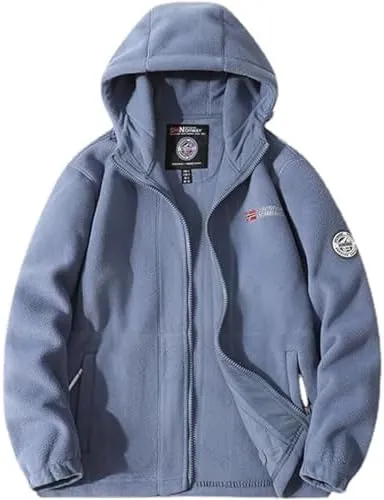 Winter Warm Fleece Jacket Hooded Pocket Design High Quality Warm Casual Norway Polar Jacket Cold-proof Outwear   136278