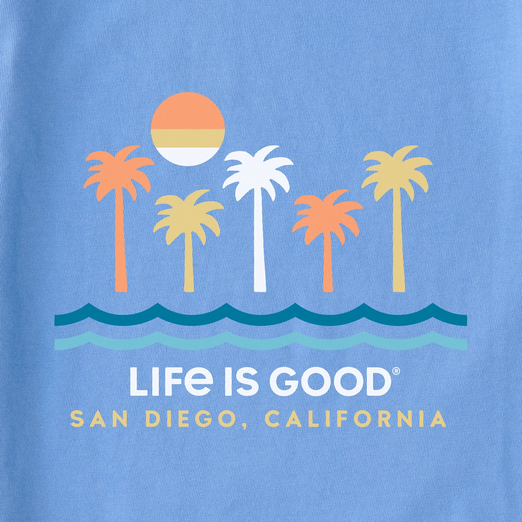Women's ND Minimal Beach Scene San Diego Short Sleeve Crusher-LITE Tee