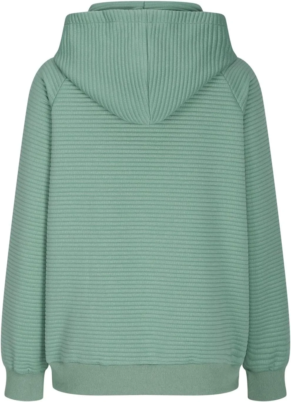 Women's Solid Oversized Hoodies Slub Knit Splicing Sweatshirt Loose Soft Long Sleeve Pullover Tops with Pocket