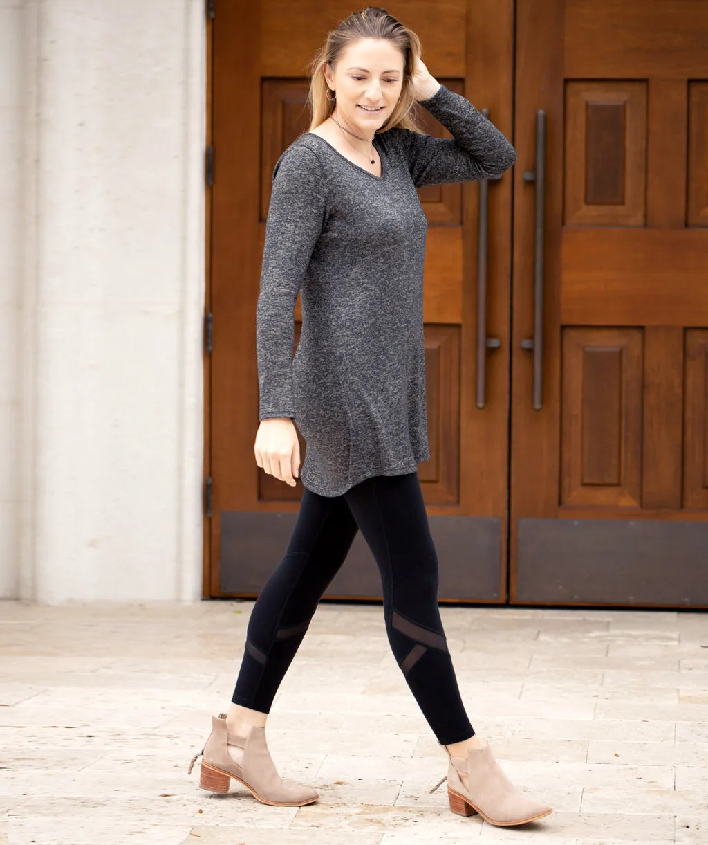 YORK tunic in Black/Cocoa