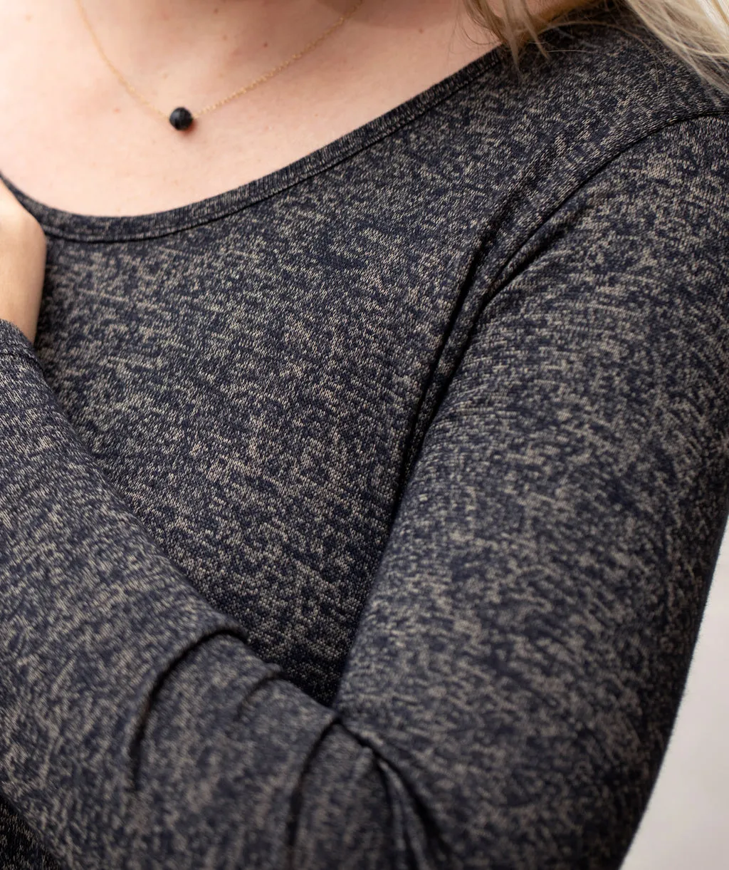 YORK tunic in Black/Cocoa