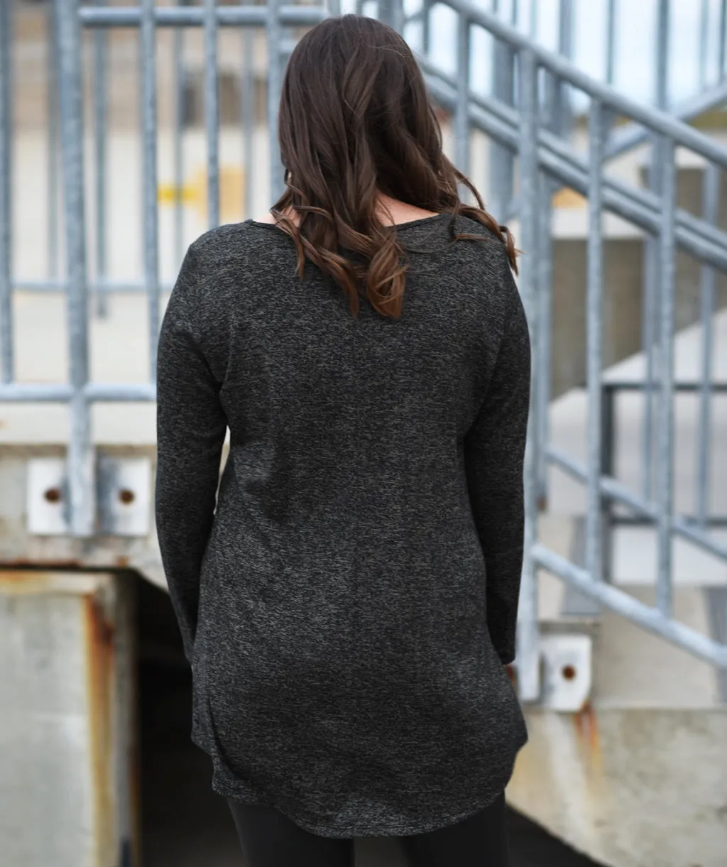 YORK tunic in Black/Cocoa